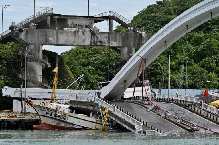 Image result for Bridge In Taiwan Destroy 6 Missing