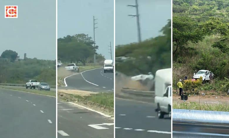 Watch: Miraculous escape after bakkie speeds into oncoming traffic on R40 in Mbombela | Network News